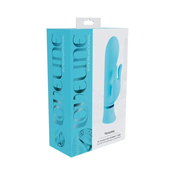 Loveline Tendre Rechargeable Silicone Rabbit Vibrator Blue