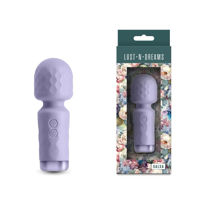 Lust-n-Dreams – Salsa – Lavender – Lavender 11.5 cm USB Rechargeable Mini Massage Wand