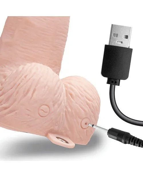 Lux Fetish 6″ Rechargeable Strap On w/Balls – Ivory