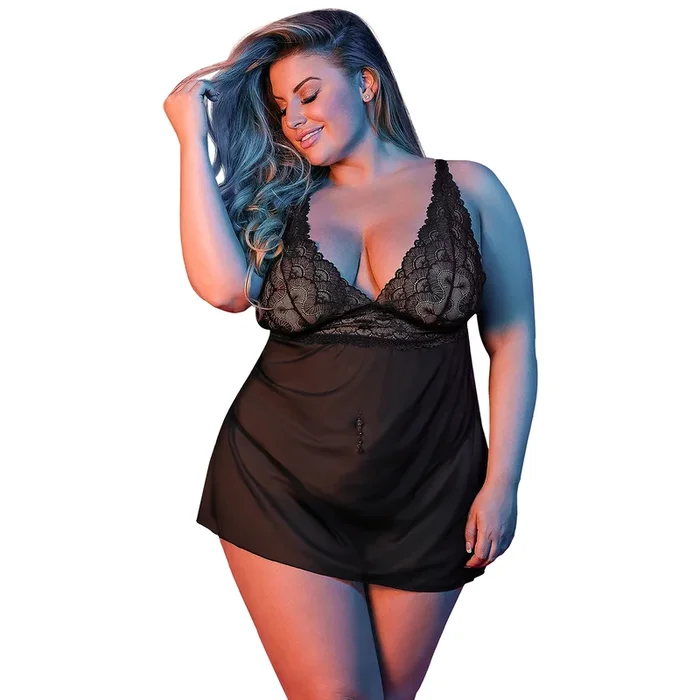 Magic Silk Fly Away Babydoll Set Plus Size