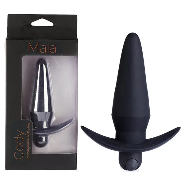 Maia Cody – Black 12.4 cm USB Rechargeable Butt Plug