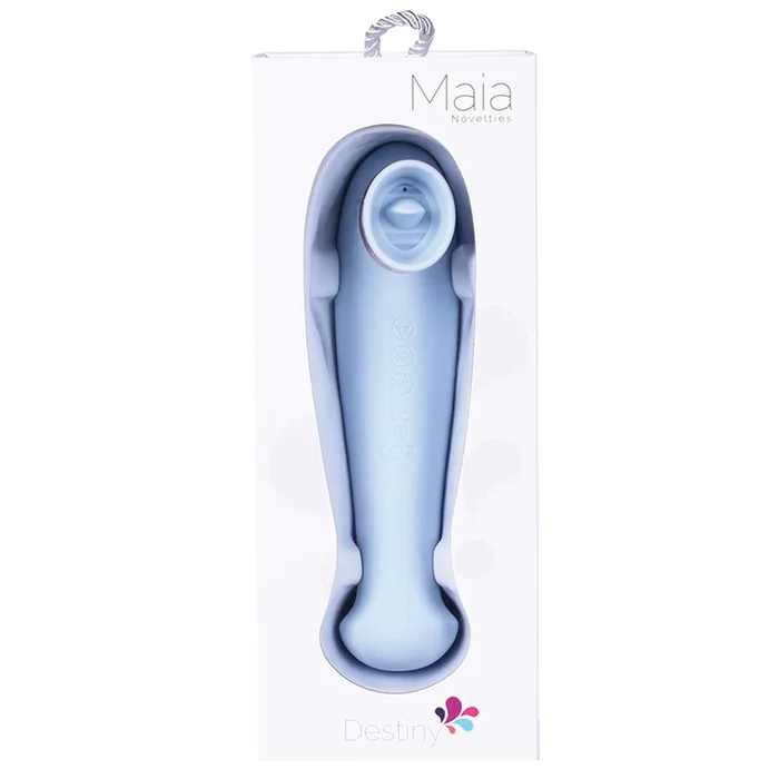 Maia DESTINY 15-Function Rechargeable Suction + Vibration + 3 Motors – Blue