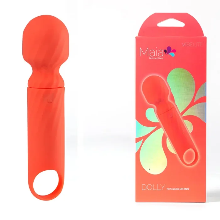 Maia DOLLY – Orange – Orange 12.7 cm USB Rechargeable Massage Wand