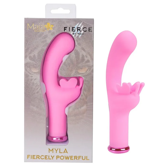 Maia MYLA – Pink – Pink 15.9 cm USB Rechargeable Butterfly Vibrator