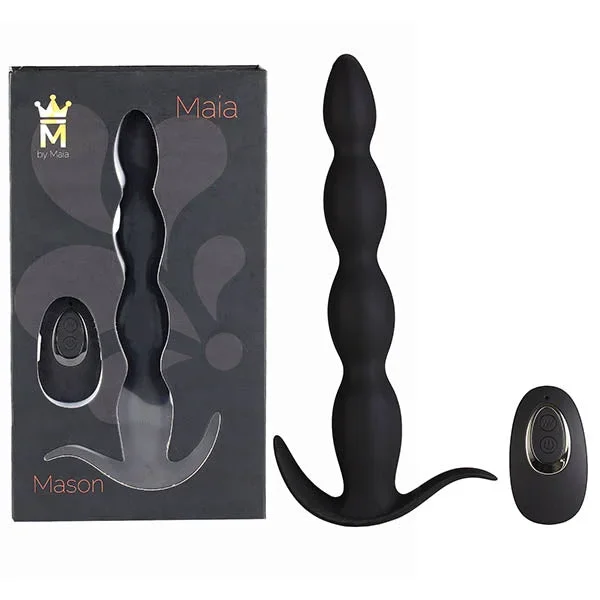 Maia Toys | Maia Mason – Black 23.6cm Anal Beads with Wireless Remote