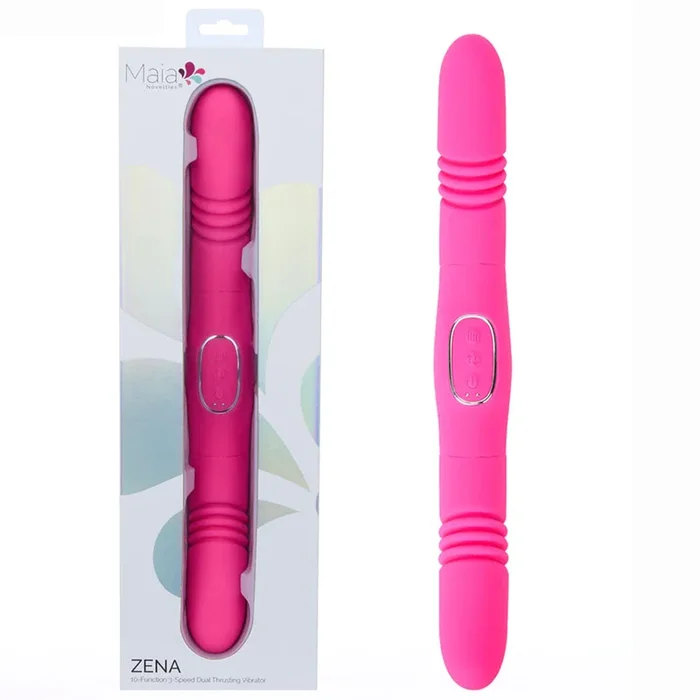 Maia ZENA – – 35.5 cm USB Rechargeable Dual Thrusting Double Ended Vibrator