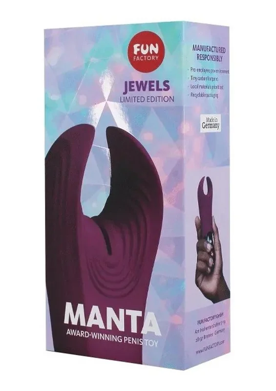 Manta Silicone Vibrating Sleeve – Garnet