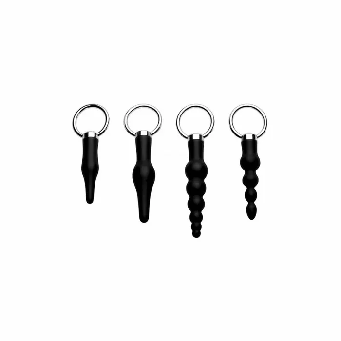 Master Series 4 Piece Anal Rimmer Ringed Silicone Kit