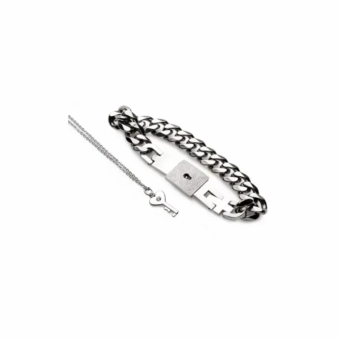 Master Series Chained Locking Bracelet & Key Necklace