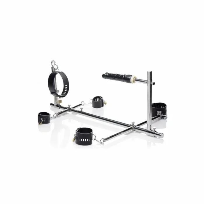 Master Series Imprisoned Metal Stockade with Dildo