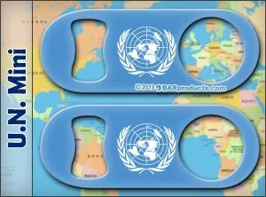 Mini Speed Bottle Opener / Bar Key – United Nations Flag