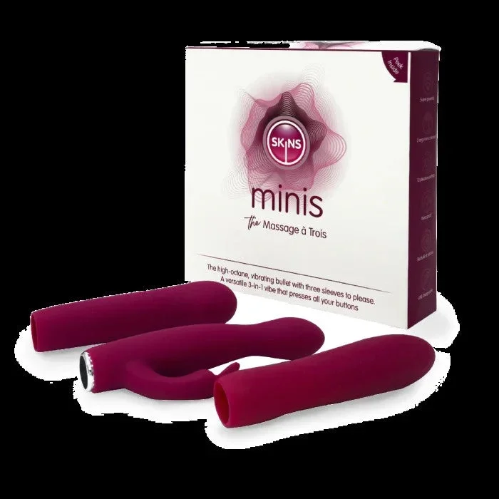 Minis Massage A Trois Vibrator 5″ by Skins