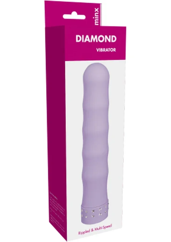 Minx Diamond Gyrator Vibrator Purple 7 Inch