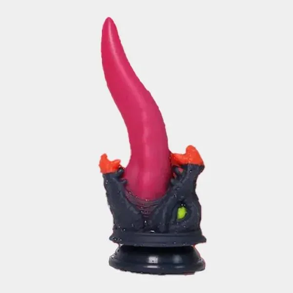Monster Tongue Dildo Blood-Red 8.7 Inches