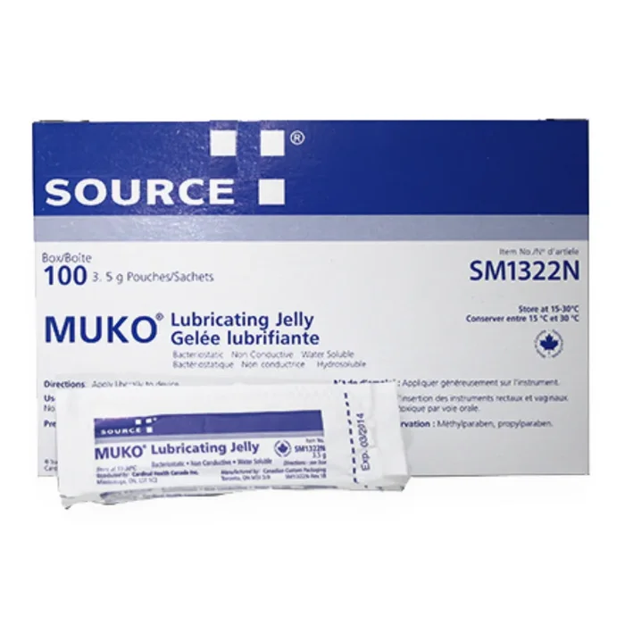 Muko Lubricating Jelly – 3.5g packets -100/box