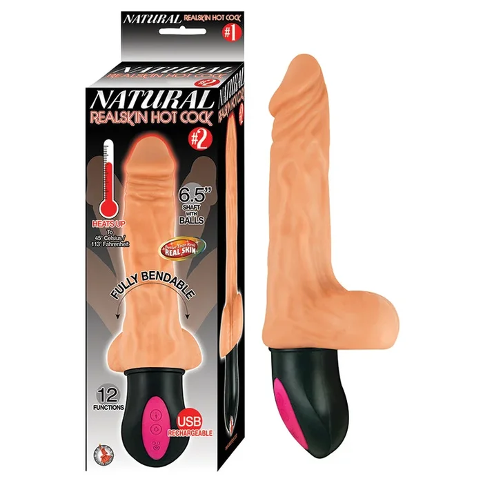 Natural Realskin Hot Cock #2 Dildo – White 6.5″