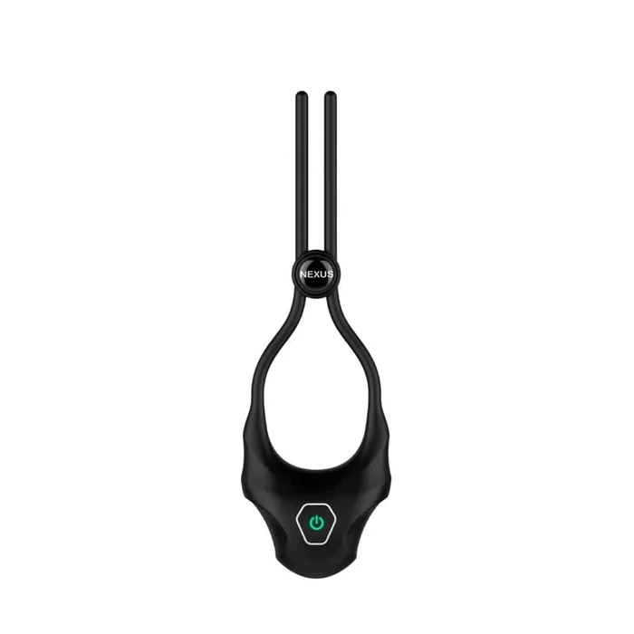 Nexus Forge Vibrating Adjustable Lasso Silicone Cock Ring Black