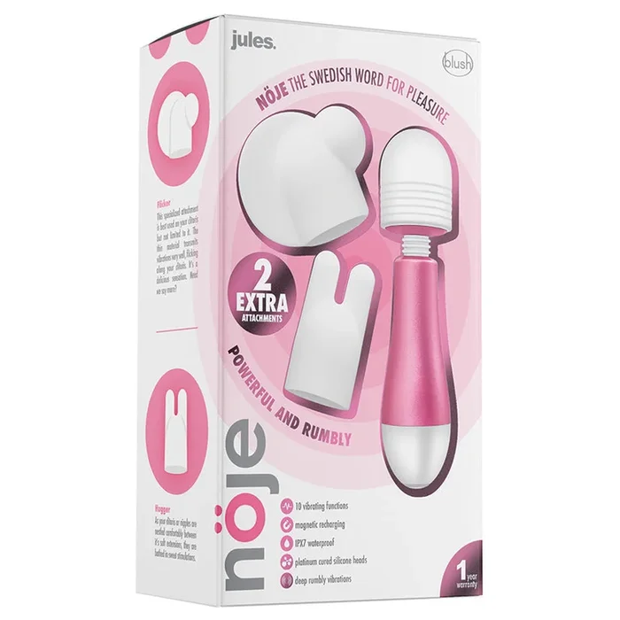 Noje Jules Rose 10 Function Vibrating Massage Wand Kit