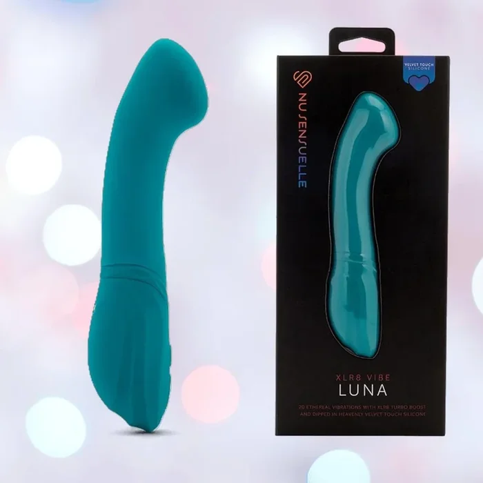 Nu Sensuelle Velvet Touch Luna Vibrator with Turbo Boost – Emerald Green