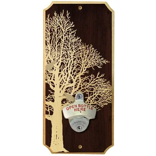 Oak Bird – Wall Mounted Wood Plaque Bottle Opener