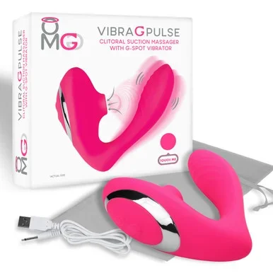 Omg Vibra G Pulse Clitoral Suction G-Spot Vibrator Pink