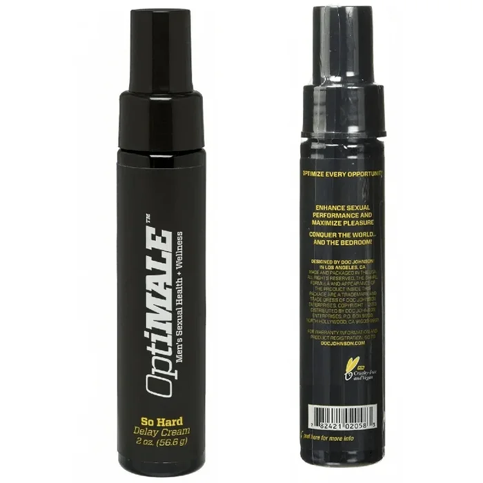 OptiMALE Penis Desensitizing So Hard Delay Cream Sexual Enhancer 2oz