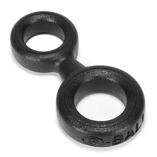 Oxballs 8-Ball Cockring With Attached Ball-Ring Black