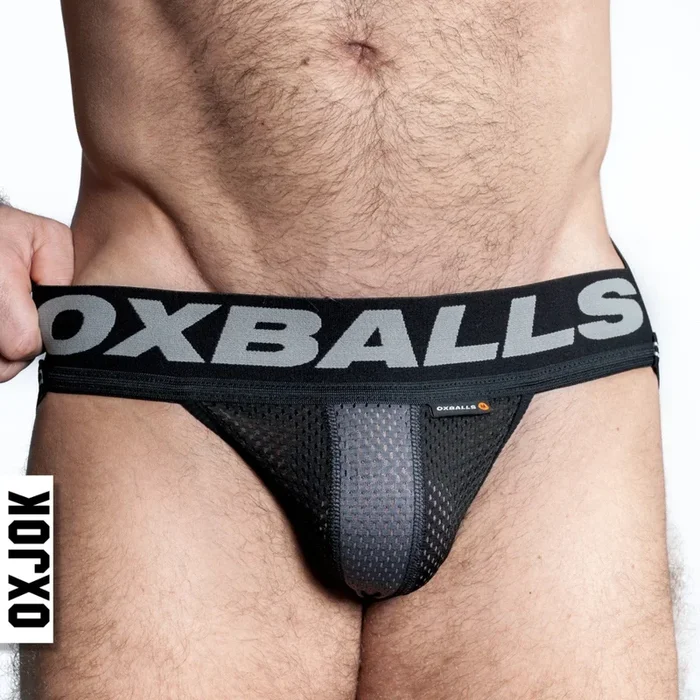 Oxballs Airmesh Upthrust Slider Strap Jock TAR BLACK XX-LARGE