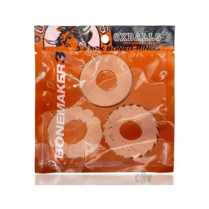 Oxballs Bonemaker 3-pack Boner Cockring Kit Flextpr Clear