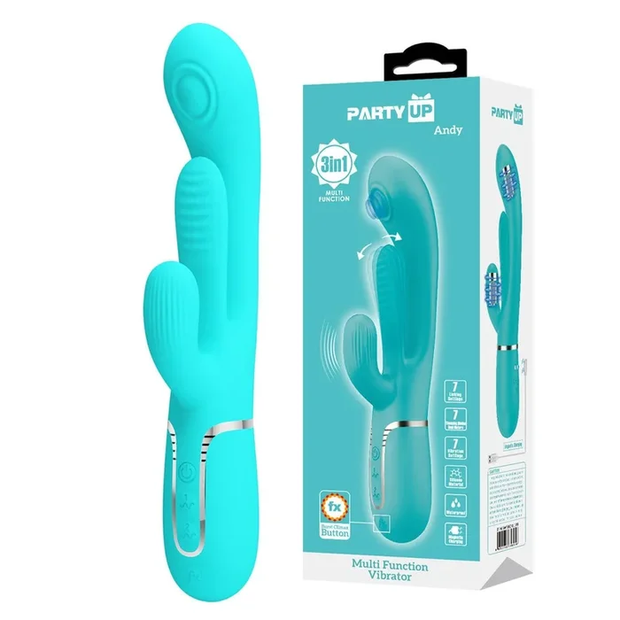 Party Up ANDY Multi Function Vibrator – Teal