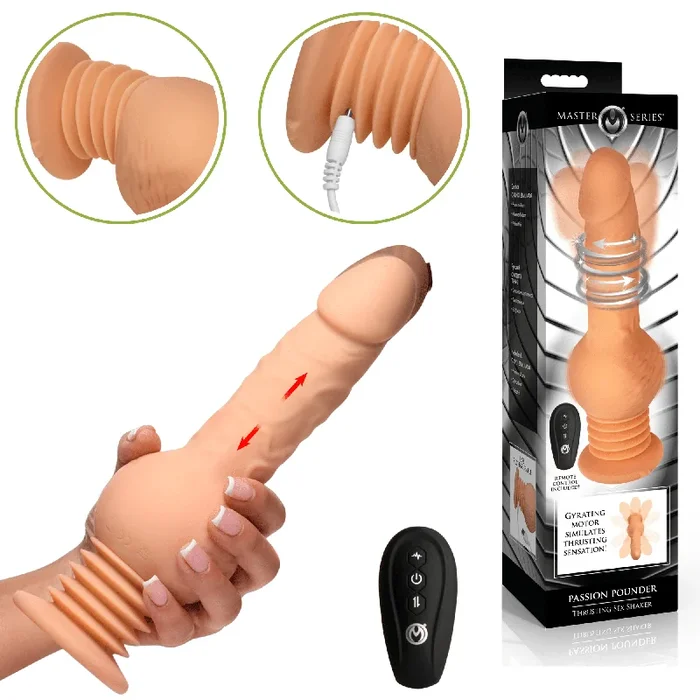 Passion Pounder Hands-Free Rides Sex Shaker Remote Controlled Thrusting Vibrator