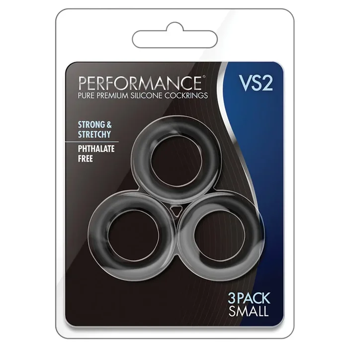 Performance VS2: Black Small Penis Rings (3-Pack) – Made with Puria Silicone