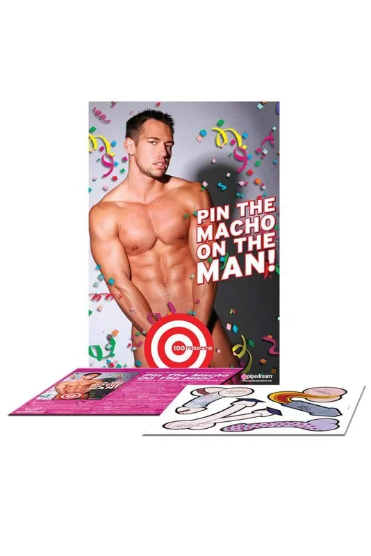 Pipedream – Bachelorette Party Favors – Pin the Macho on the Man Party Game