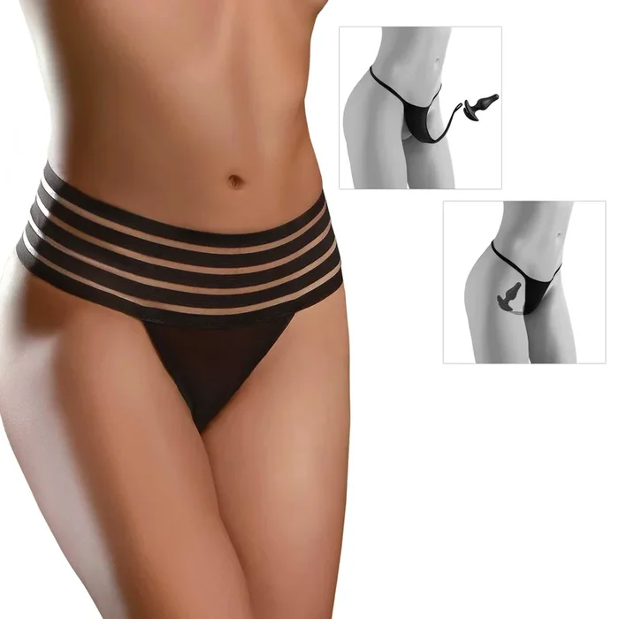 Pipedream – Hookup Panties – Crotchless Love Garter with Attachable Butt Plug – Size S-L