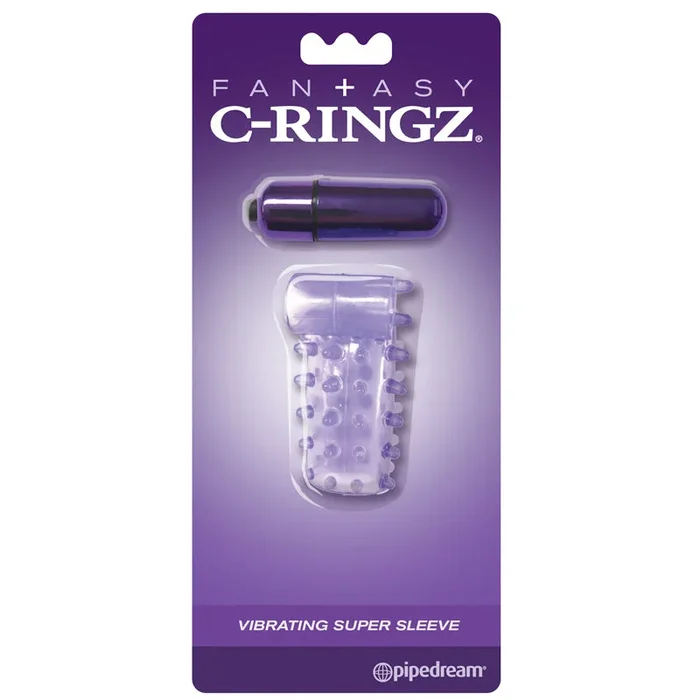 Pipedream Fantasy C-Ringz Vibrating Super Sleeve With Bullet Purple