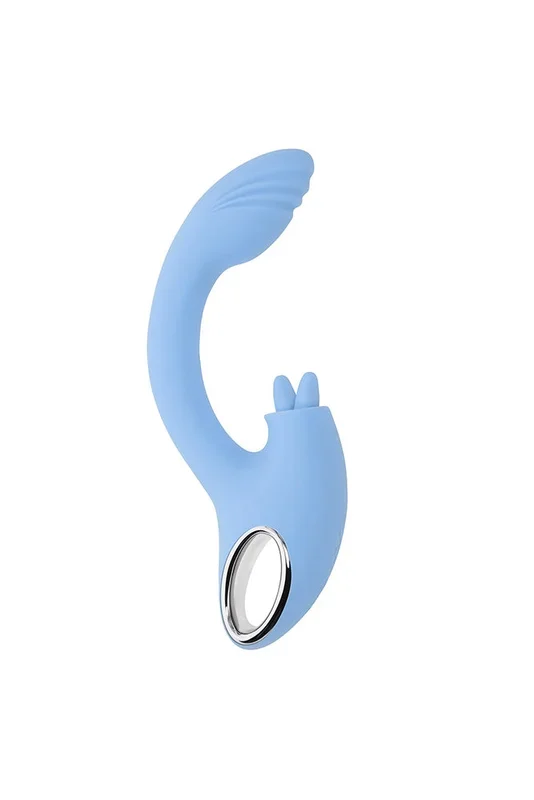 Playboy – Sapphire Sky Dual Vibrator With Double-Tongued Clitoral Stimulator