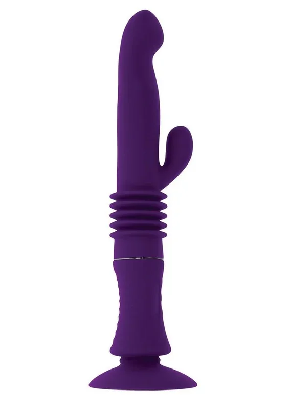 Playboy Happy Ending Rechargeable Silicone Thrusting Rabbit Vibrator