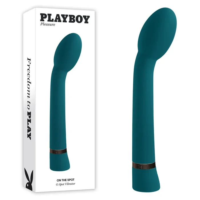 Playboy Pleasure ON THE SPOT – Blue 21.6 cm USB Rechargeable G-Spot Vibrator