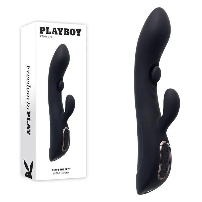 Playboy Pleasure THATS THE SPOT – 23.3 cm USB Rechargeable Rabbit Vibrator with G-Spot Tapper