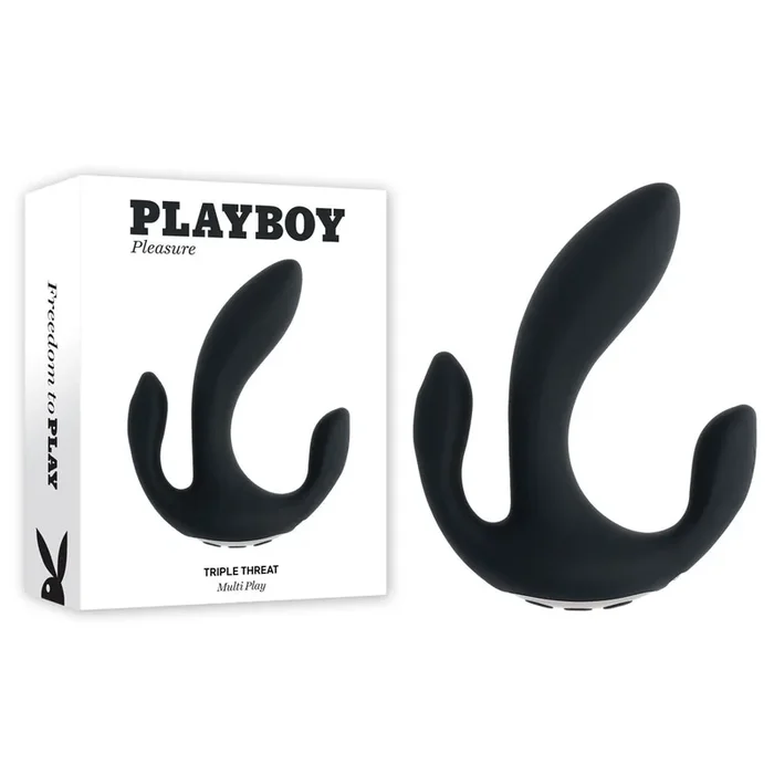 Playboy Pleasure TRIPLE THREAT – USB Rechargeable Triple Probe Vibrator