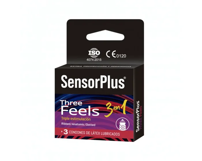 Preservativo con textura triple estimulacion 3x SensorPlus