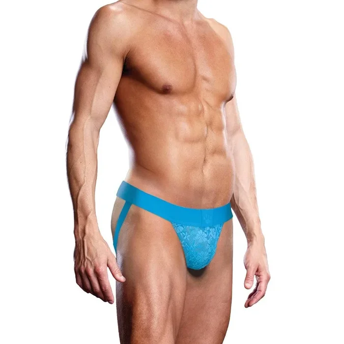 Prowler Neon Blue Lace Jock Strap X Large