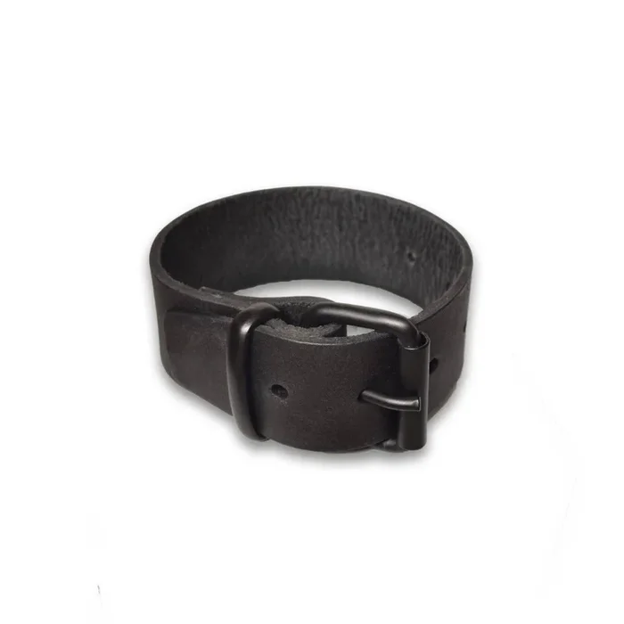 Prowler Red Leather Buckle Bicep Band Medium