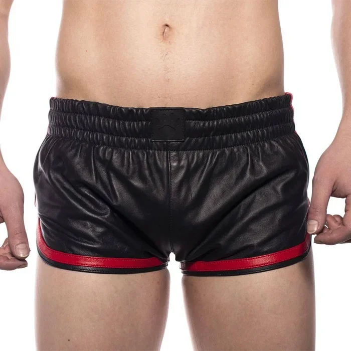Prowler Red Leather Sports Shorts Black/Red XXXlarge