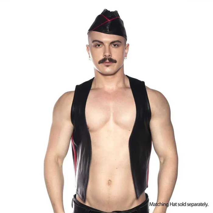 Prowler Red Waistcoat Stripe Black/Red Large