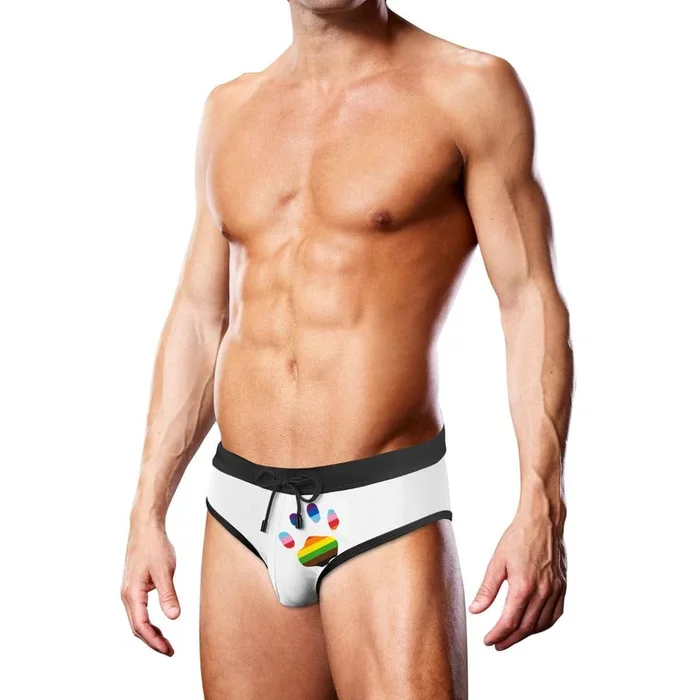 Prowler Swim Brief White Oversized Paw XLarge