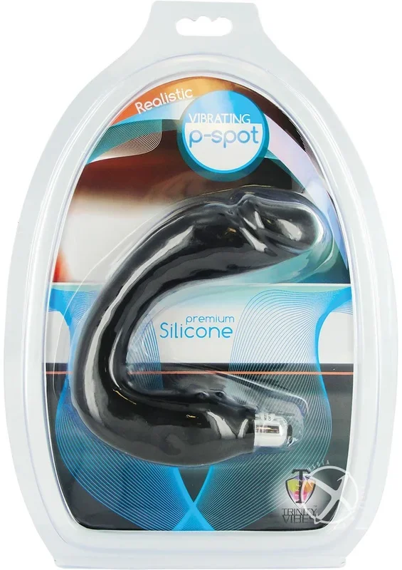 Realistic Silicone Prostate Massager Black Trinity Vibes