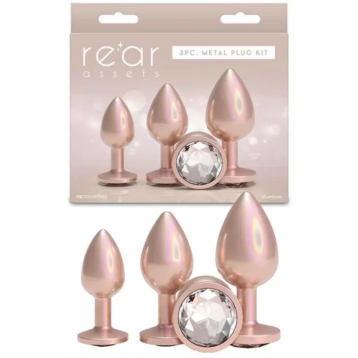 Rear Assets Trainer Butt Plug Kit – Iridescent Champagne
