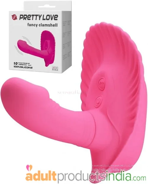 Remote Control Fancy Clamshell Penis Vibrator Plug