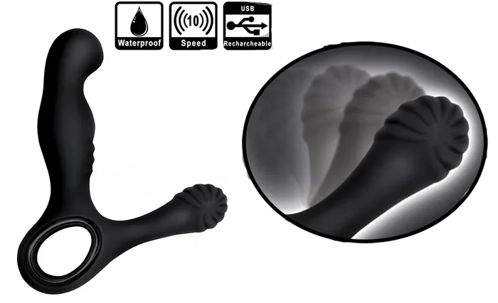 Renegade Revive Rechargeable Silicone Prostate Massager Waterproof Black